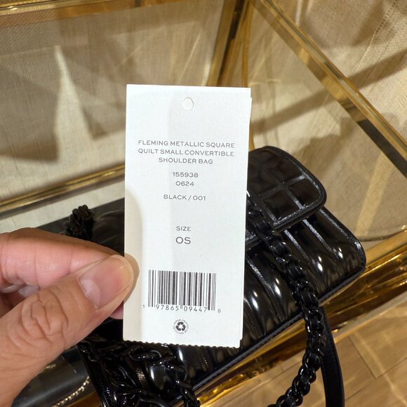 Tory Burch SMALL FLEMING METALLIC QUILT CONVERTIBLE SHOULDER BAG 155938 $548 - Picture 11 of 11